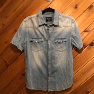 Primark short sleeve denim button down